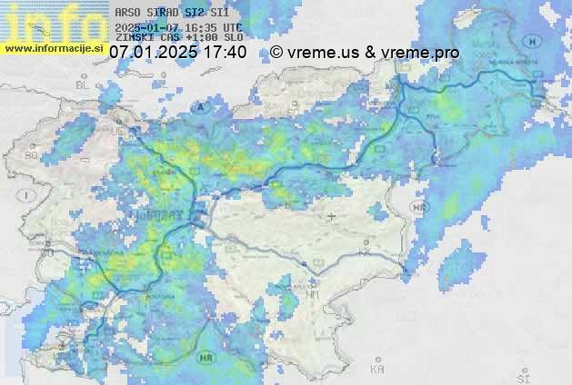 Radarska karta padavin