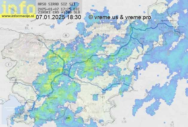 Radarska karta padavin