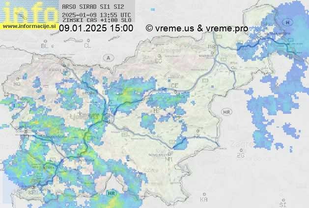 Radarska karta padavin