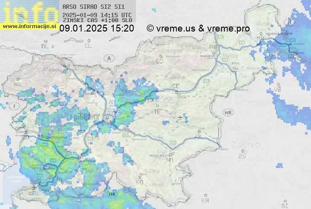 Radarska karta padavin