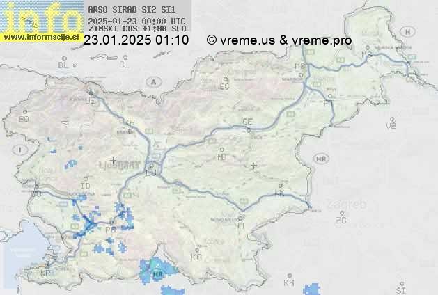 Radarska karta padavin