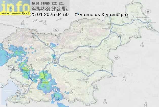 Radarska karta padavin