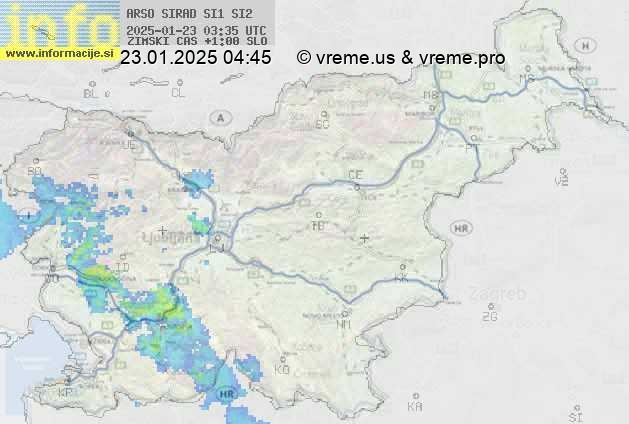 Radarska karta padavin