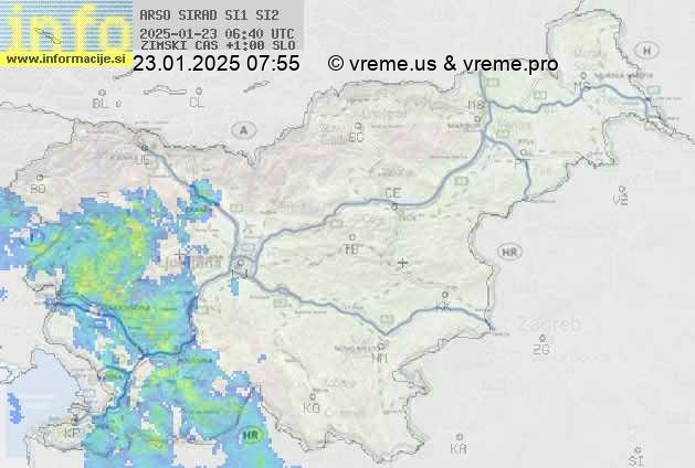 Radarska karta padavin