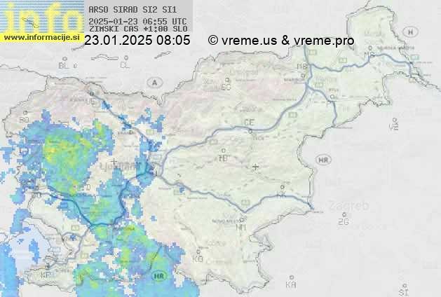 Radarska karta padavin