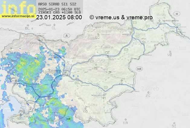 Radarska karta padavin