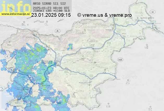 Radarska karta padavin