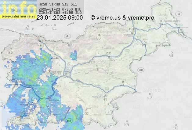 Radarska karta padavin