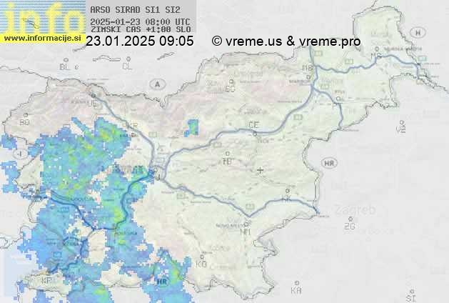 Radarska karta padavin