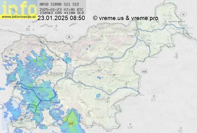 Radarska karta padavin