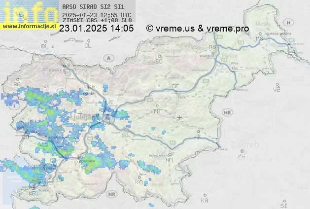 Radarska karta padavin