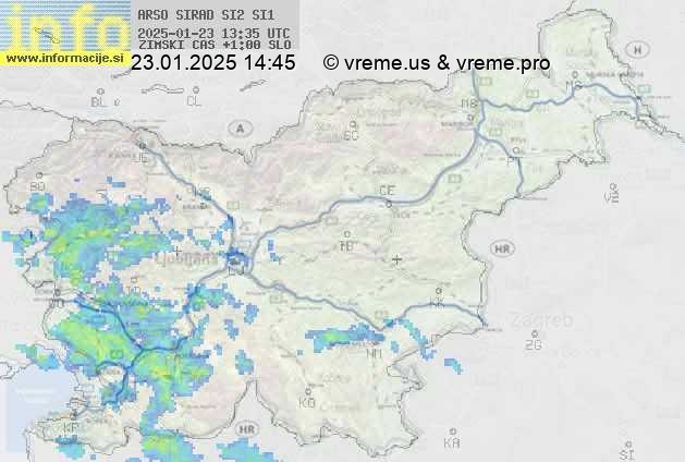 Radarska karta padavin