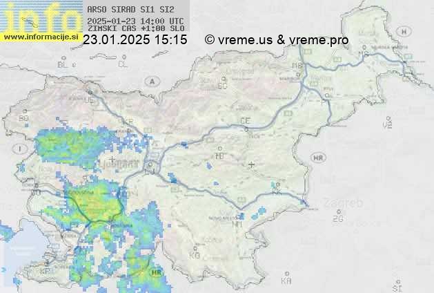 Radarska karta padavin