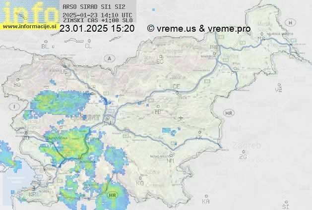 Radarska karta padavin