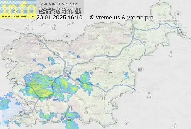 Radarska karta padavin