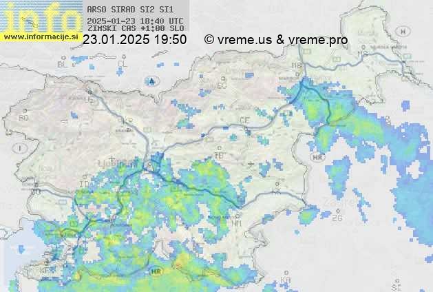 Radarska karta padavin