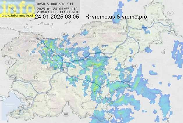 Radarska karta padavin