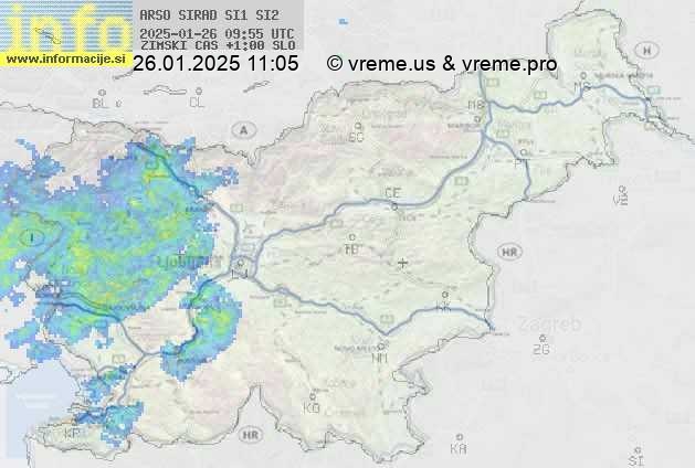 Radarska karta padavin