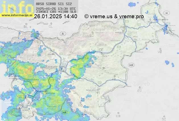 Radarska karta padavin