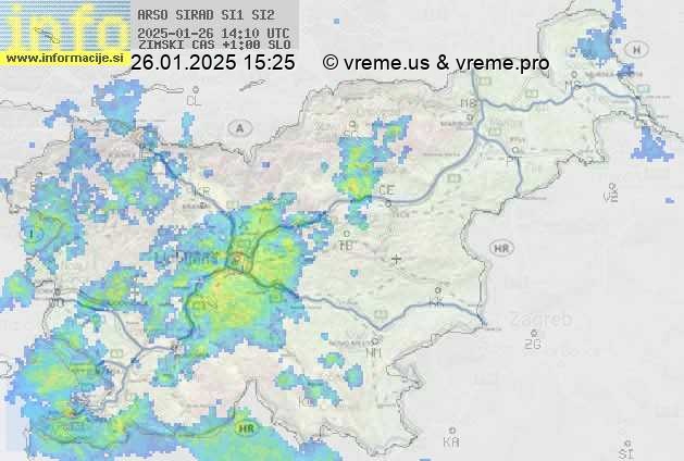 Radarska karta padavin