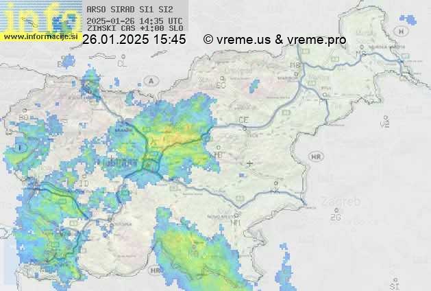 Radarska karta padavin