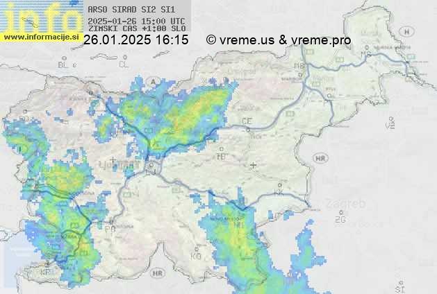 Radarska karta padavin