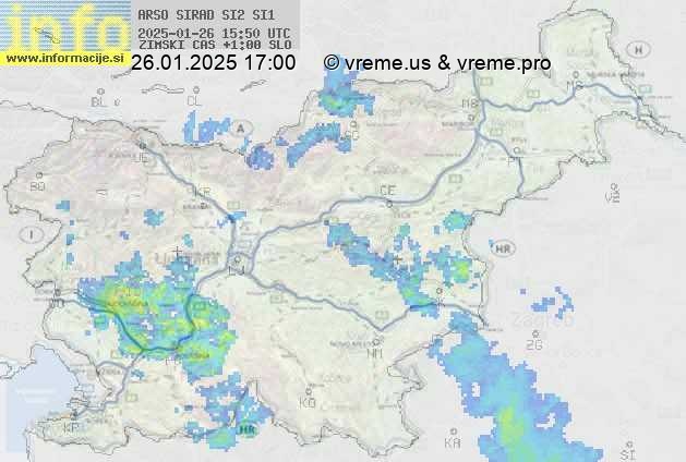 Radarska karta padavin