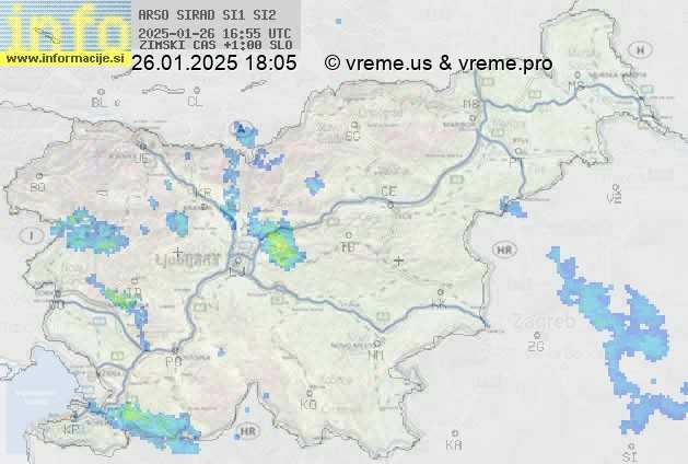 Radarska karta padavin