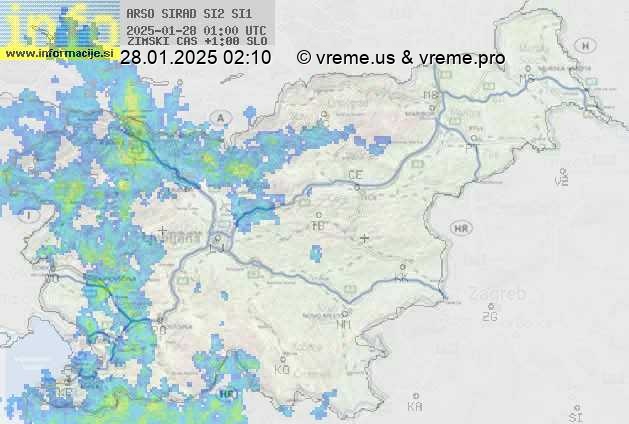 Radarska karta padavin