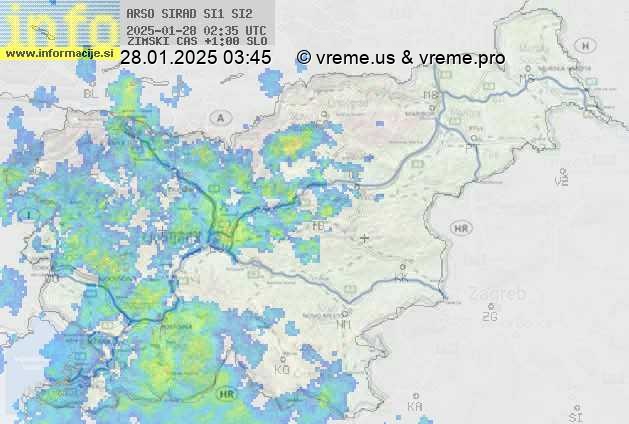 Radarska karta padavin