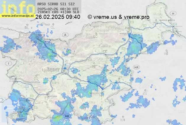 Radarska karta padavin