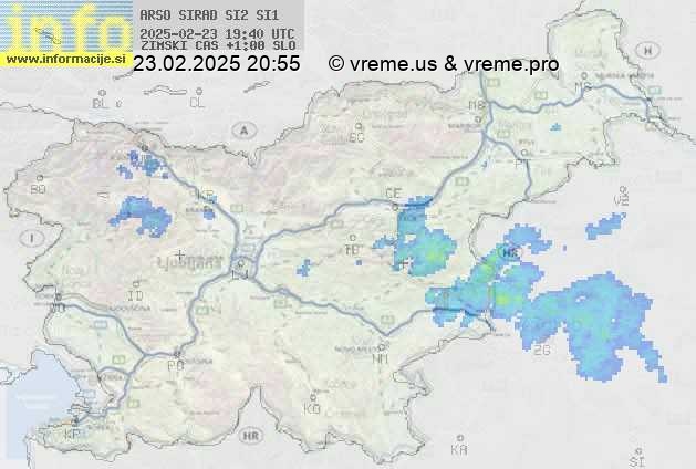 Radarska karta padavin