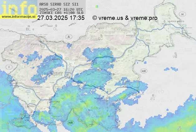 Radarska karta padavin