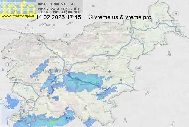 Radarska karta padavin