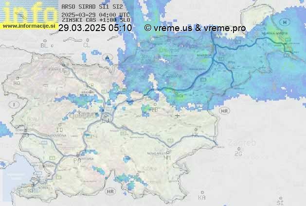 Radarska karta padavin