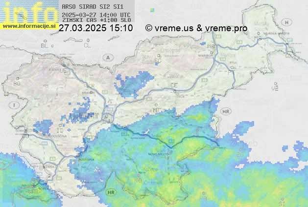 Radarska karta padavin