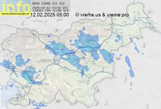 Radarska karta padavin