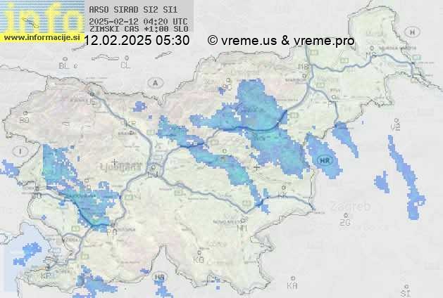 Radarska karta padavin