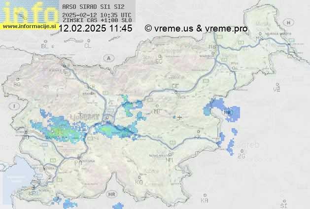 Radarska karta padavin