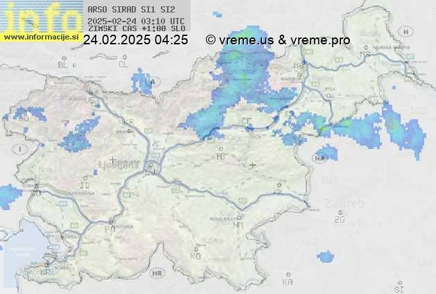 Radarska karta padavin