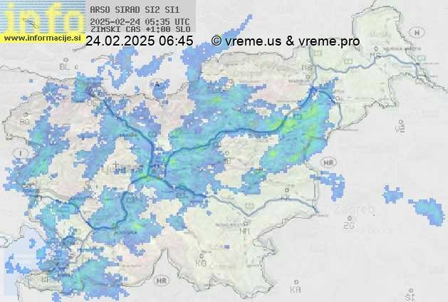 Radarska karta padavin