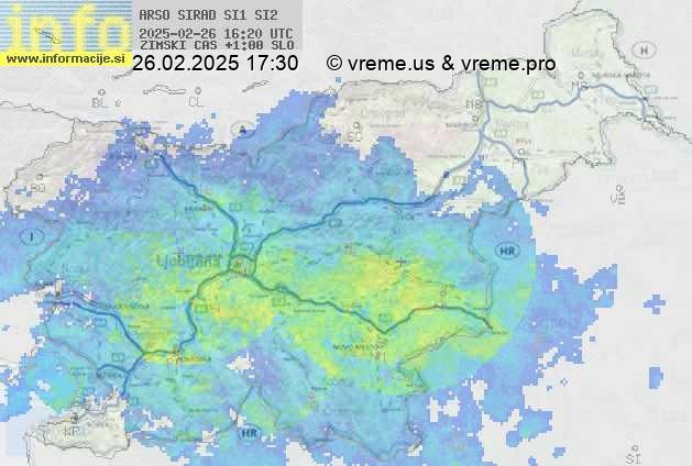 Radarska karta padavin