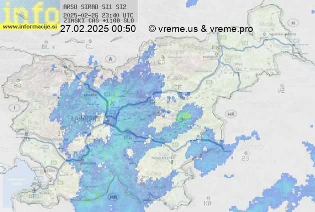 Radarska karta padavin