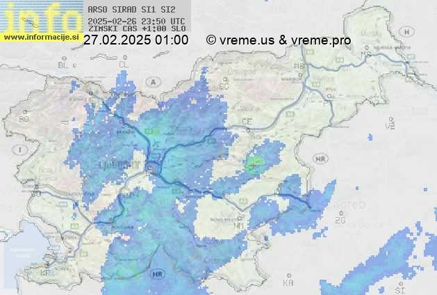 Radarska karta padavin