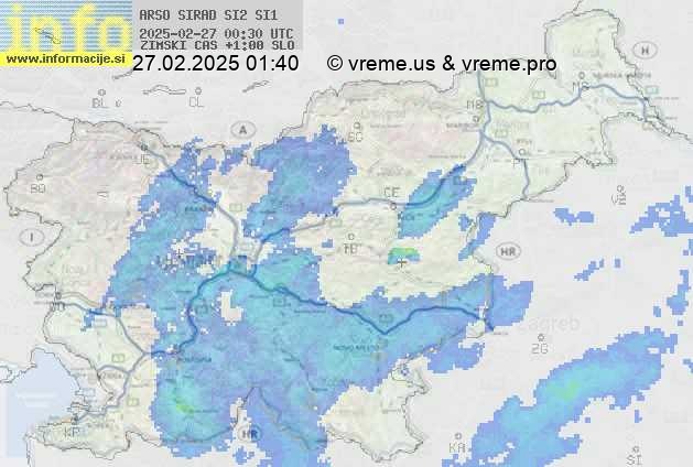 Radarska karta padavin