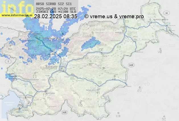 Radarska karta padavin