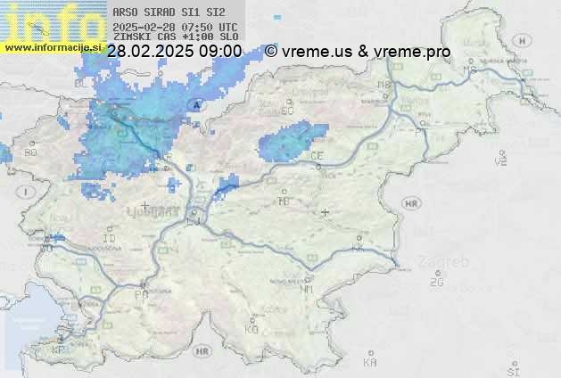 Radarska karta padavin