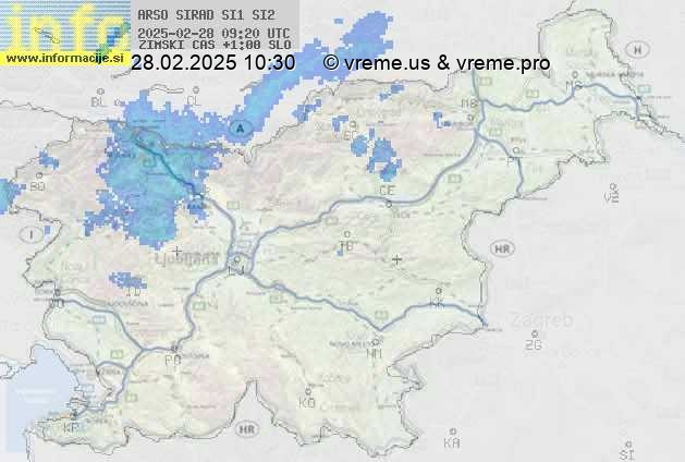 Radarska karta padavin