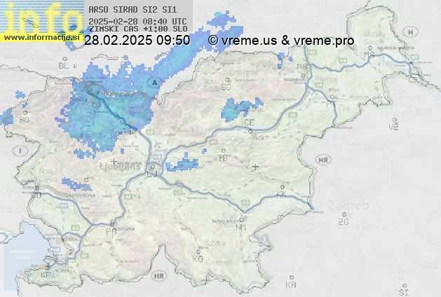 Radarska karta padavin