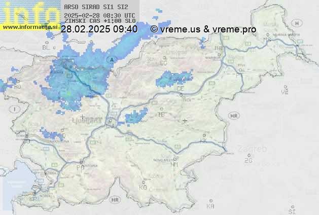 Radarska karta padavin